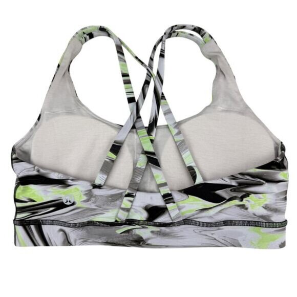 LULULEMON Energy Bra Medium Support B–D Cups Size 8 Paint Glide Warp Multi - Picture 3 of 5